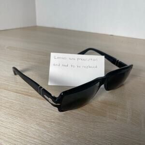 Persol 2758-S 95/58 Sunglasses Polished Black Rectangular Frames Only 59-16-135